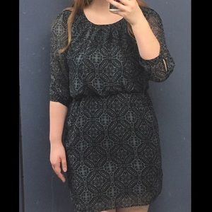 Grey Medallion Dress